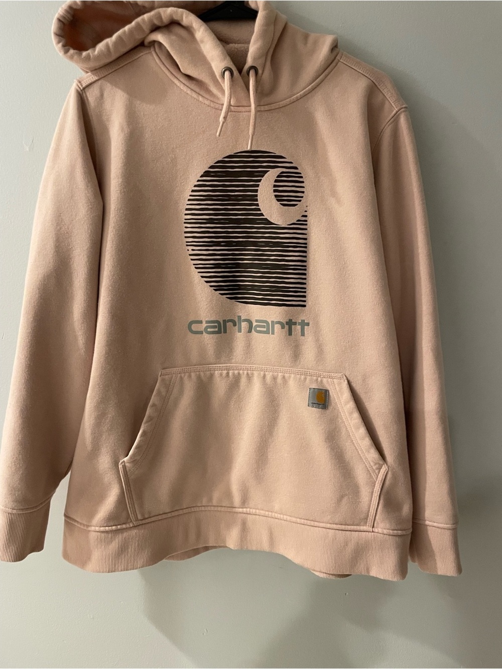 Carhartt Rain Defender Hoodie women’s 2XL relaxed Fit light peach hoodie